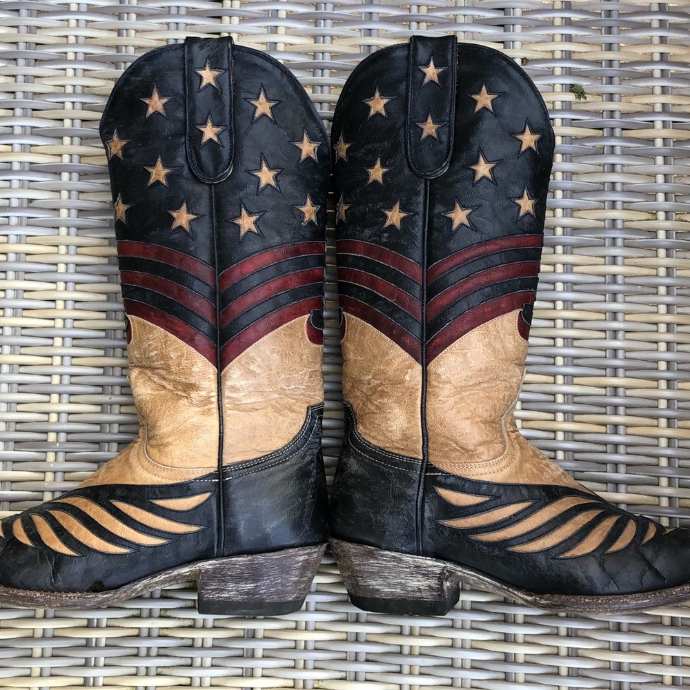Old Gringo American Flag Boots 8.5 Unity Cowboy - Picture 8 of 12